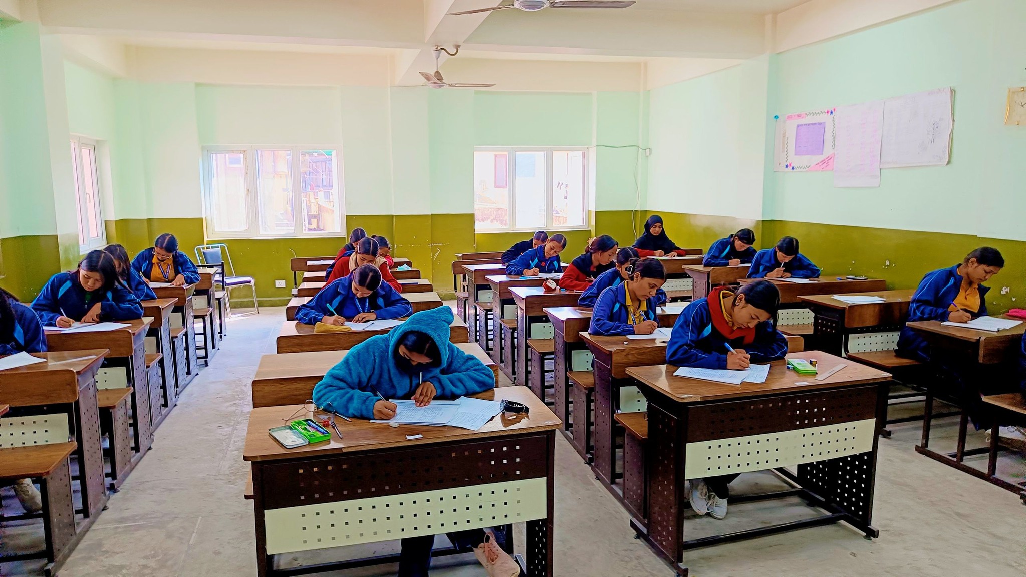 Basic Level Examination (BLE) 2082 Begins — Kanya Mandir Secondary School Class 8 Students